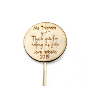 Personalised 'Thank you Teacher' plant spike